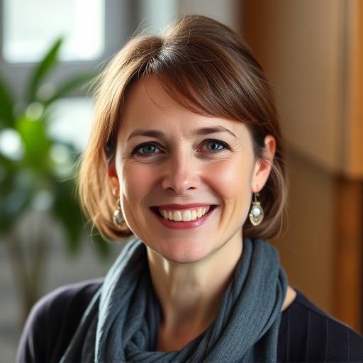 Portrettbilde av Hanne Vik, instruktør i stemmetrening og tale.