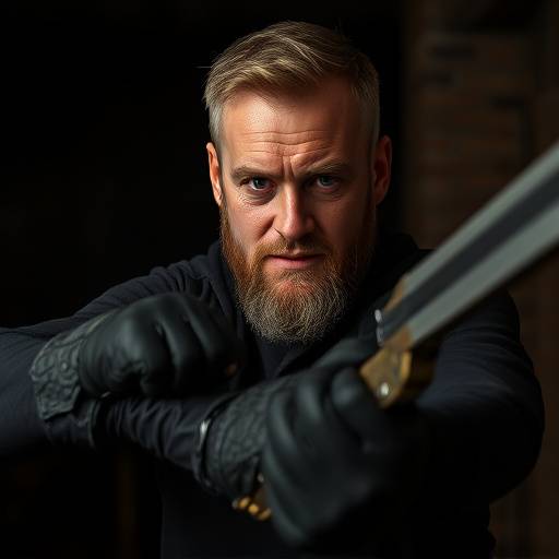 Portrettbilde av Lars Bakken, instruktør i scenekamp og bevegelse.